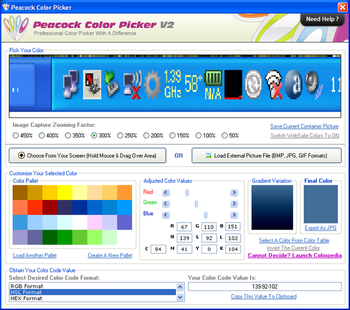 Peacock Color Picker screenshot