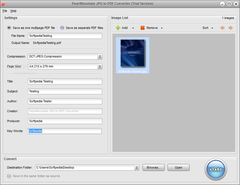 PearlMountain JPG to PDF Converter (formerly AnyPic JPG to PDF Converter) screenshot