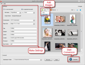 PearlMountain JPG to PDF Converter Free screenshot