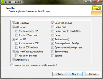 PeaZip nLite Addon screenshot 2