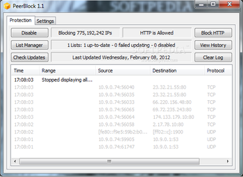 PeerBlock screenshot 3