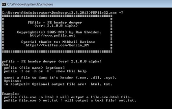 PEFile screenshot
