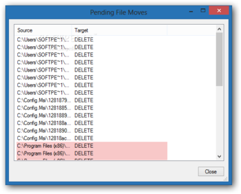 Pending File Moves screenshot