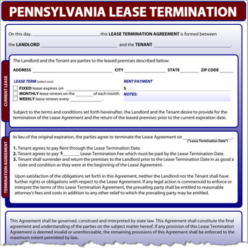 Pennsylvania Lease Termination screenshot