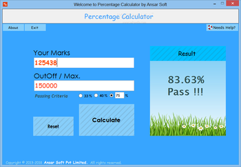 Percentage Calculator screenshot