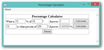 Percentage Calculator screenshot