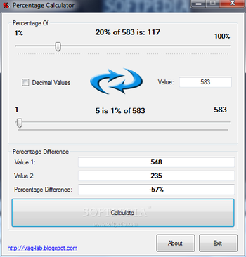 Percentage Calculator screenshot