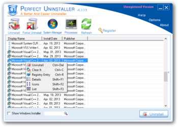 Perfect Uninstaller screenshot 2