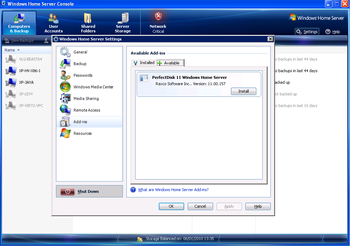 PerfectDisk for Windows Home Server screenshot 2