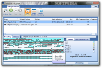 PerfectDisk Free Defrag screenshot 2