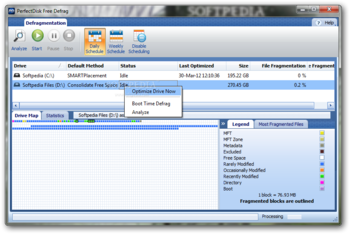 PerfectDisk Free Defrag screenshot 3