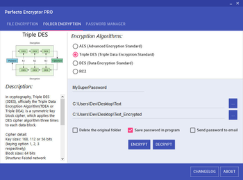 Perfecto Encryptor screenshot