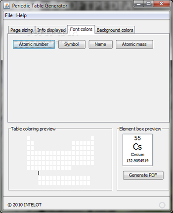 Periodic Table Generator screenshot 3