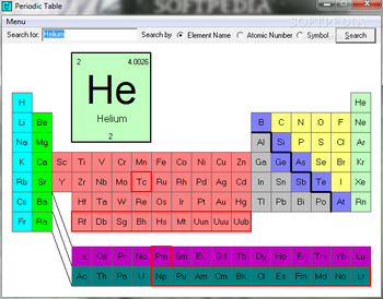 Periodic Table screenshot