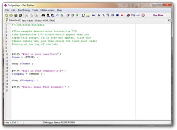 Perl Builder screenshot