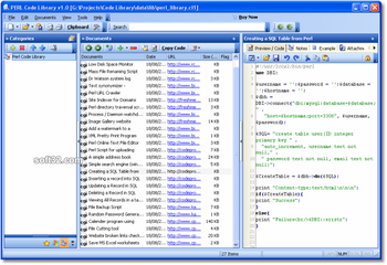 Perl Code Library screenshot