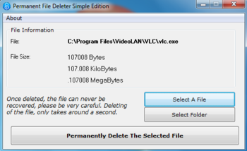 Permanent File Deleter screenshot