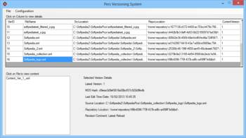 Pers Versioning System screenshot