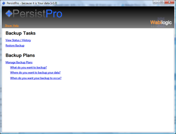 PersistPro screenshot