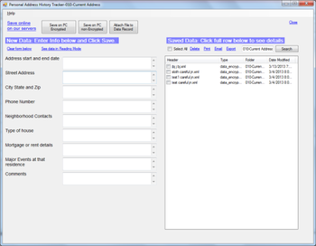 Personal Address History Tracking Software screenshot 2