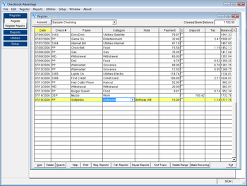 Personal Checkbook Advantage screenshot