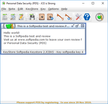 Personal Data Security (PDS) screenshot