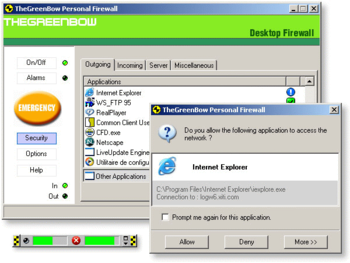 Personal Firewall screenshot