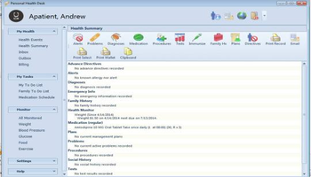 Personal Health Desk screenshot