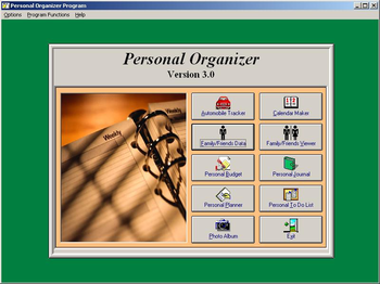 Personal Organizer screenshot