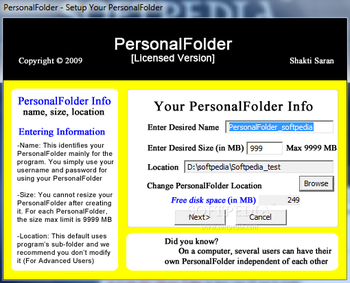 PersonalFolder screenshot 3