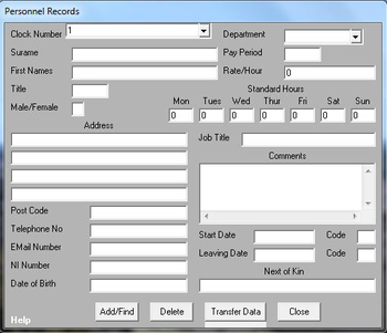 Personnel Manager screenshot