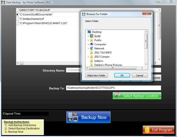 Petski Data Backup screenshot