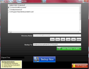 Petski Data Backup screenshot 2