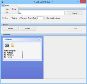 PexifTool screenshot 2