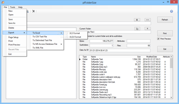 pfFolderSize screenshot 2