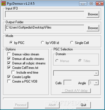 PgcDemux screenshot