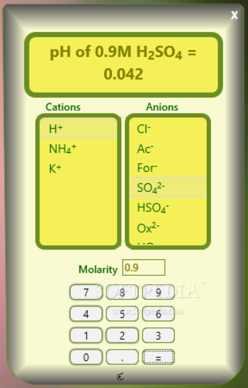 pH Calculator screenshot