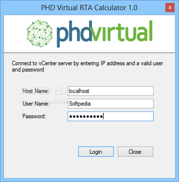PHD Virtual RTA Calculator screenshot