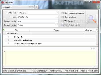 PHiSearch screenshot