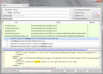 PHiSearch screenshot