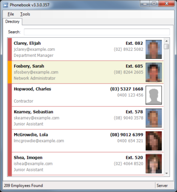 Phonebook screenshot