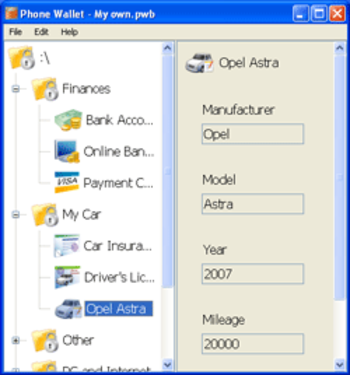 PhoneWallet for Windows PC screenshot