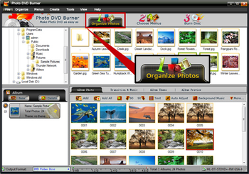 Photo DVD Burner Professional screenshot 2
