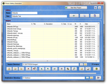 Photo Gallery Generator screenshot