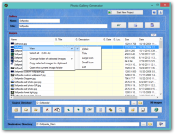 Photo Gallery Generator Portable screenshot