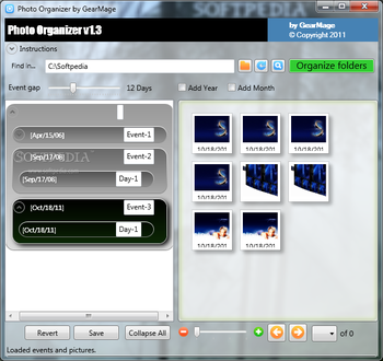 Photo Organizer ( formerly Media Event Organizer ) screenshot