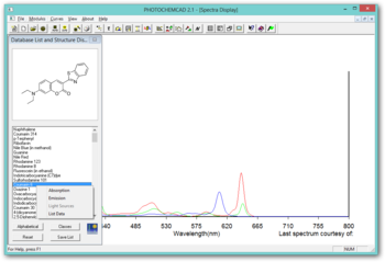 PHOTOCHEMCAD screenshot