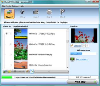 PhotoDVD screenshot