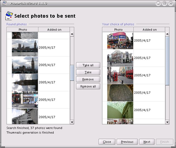 PhotoMailWizard screenshot