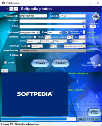 PhotoPageGen screenshot